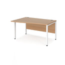 Maestro 25 Wave Desk With Bench Leg - Beech - NWOF