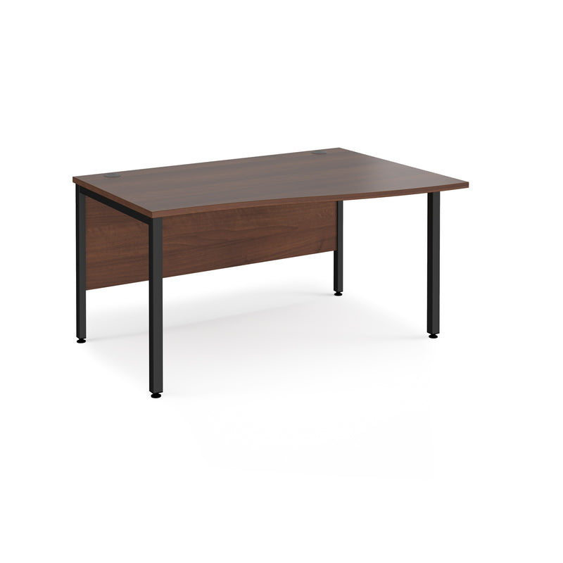 Maestro 25 Wave Desk With Bench Leg - Walnut - NWOF