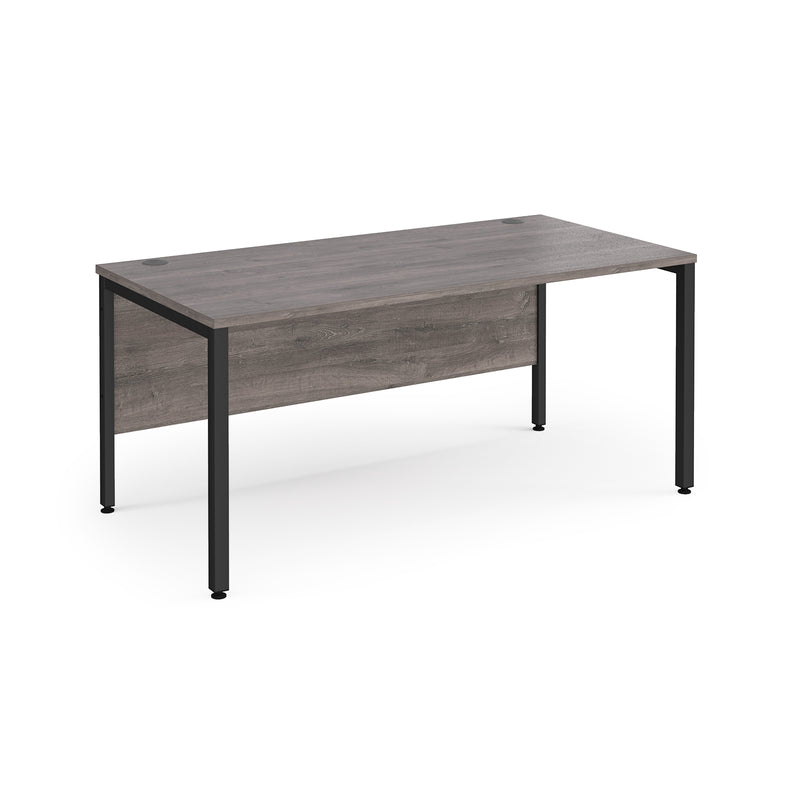 Maestro 25 800mm Deep Straight Desk With Bench Leg - Grey Oak - NWOF