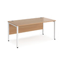 Maestro 25 800mm Deep Straight Desk With Bench Leg - Beech - NWOF