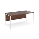 Maestro 25 800mm Deep Straight Desk With Bench Leg - Walnut - NWOF