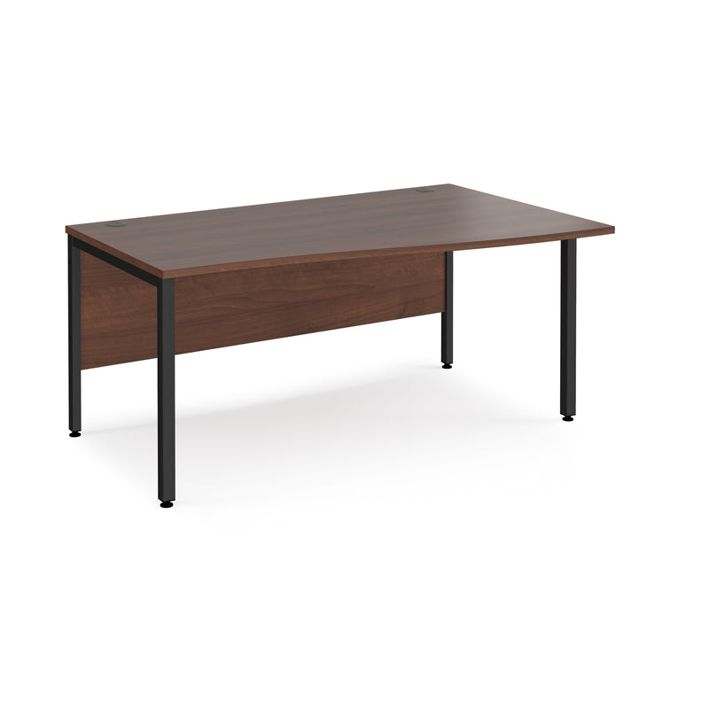 Maestro 25 Wave Desk With Bench Leg - Walnut - NWOF