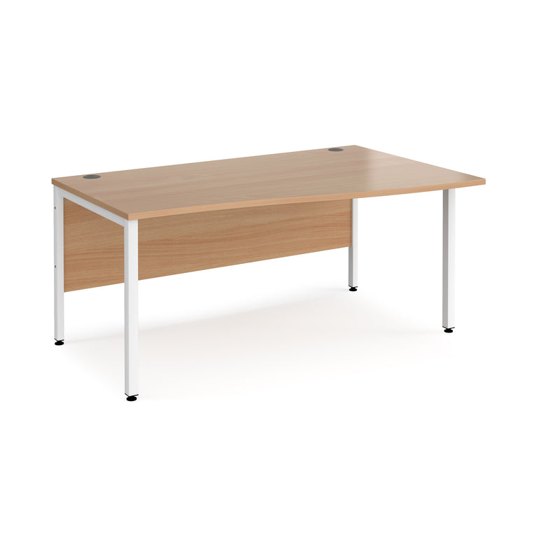 Maestro 25 Wave Desk With Bench Leg - Beech - NWOF