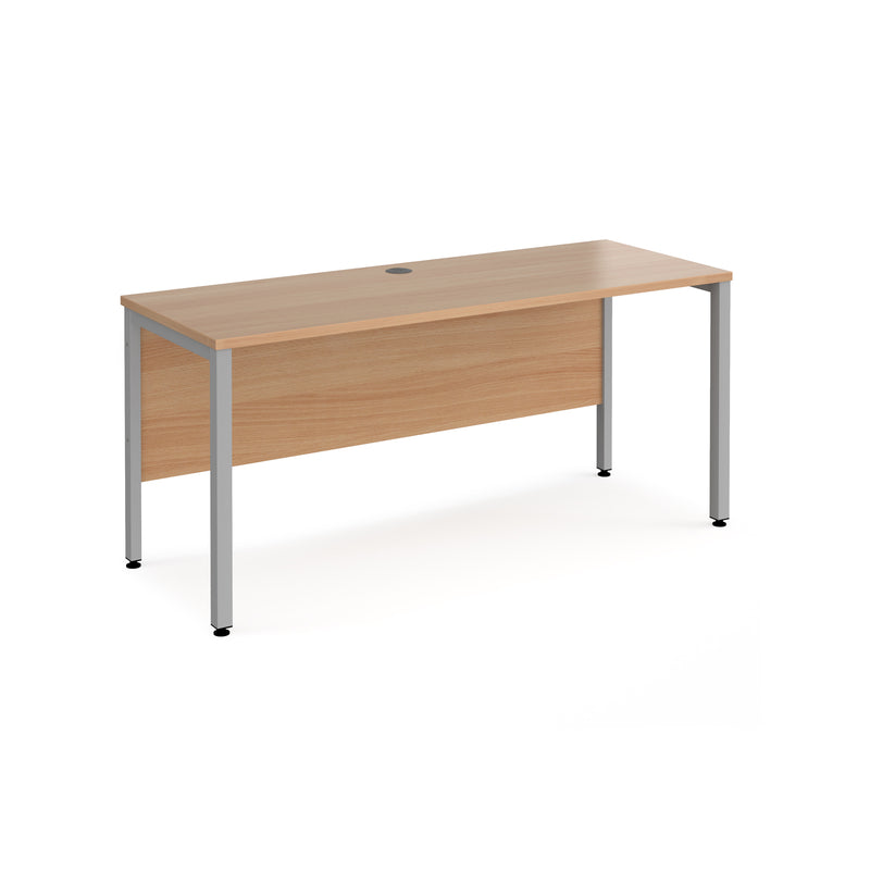 Maestro 25 600mm Deep Straight Desk With Bench Leg - Beech - NWOF