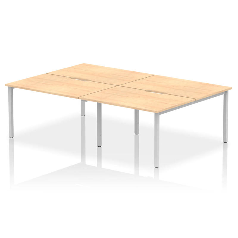 Evolve Plus B2B 4 Person Bench Desk - Maple