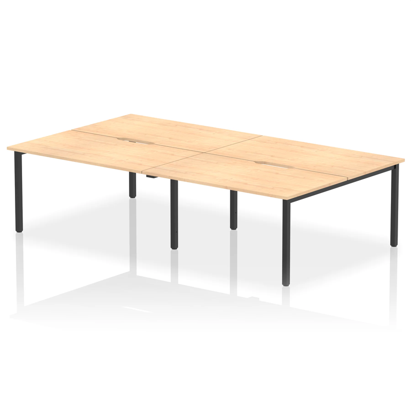 Evolve Plus B2B 4 Person Bench Desk - Maple