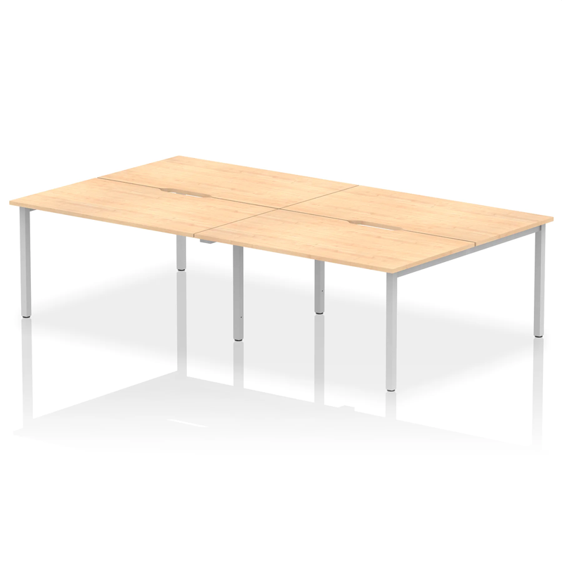 Evolve Plus B2B 4 Person Bench Desk - Maple