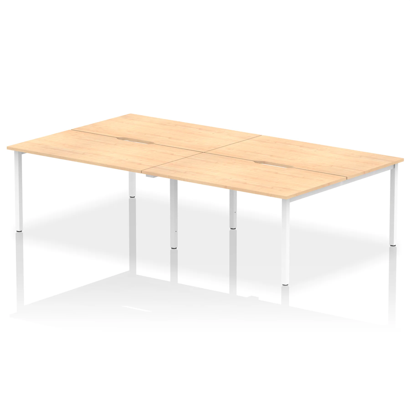 Evolve Plus B2B 4 Person Bench Desk - Maple