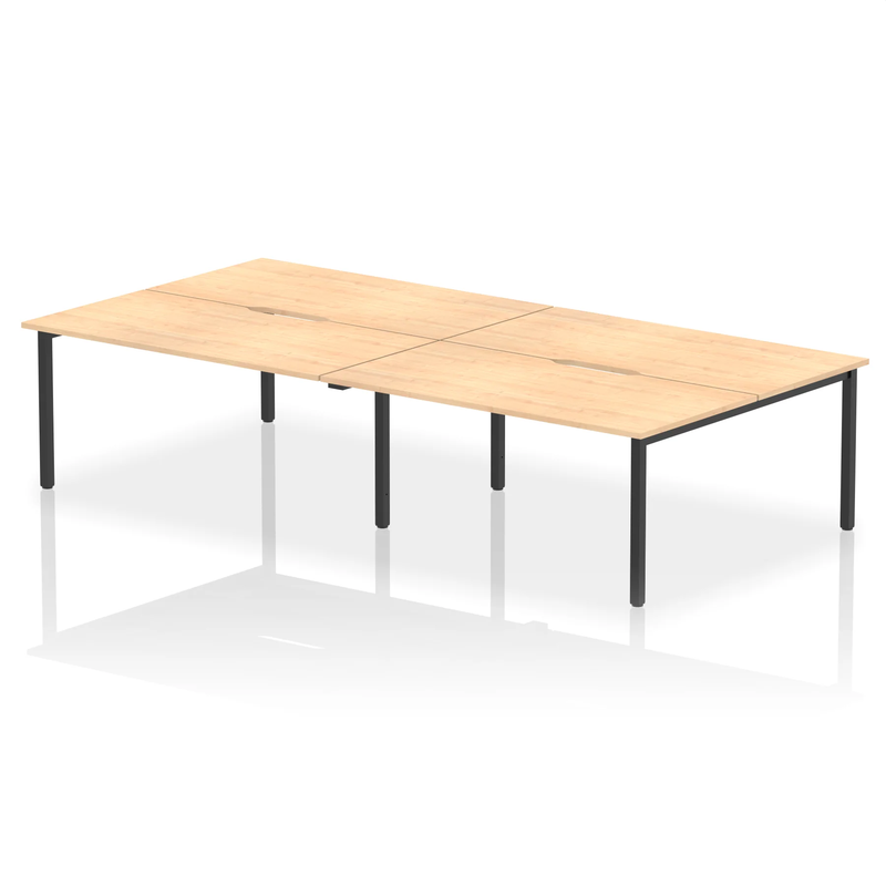 Evolve Plus B2B 4 Person Bench Desk - Maple