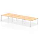 Evolve Plus B2B 6 Person Bench Desk - Maple - NWOF