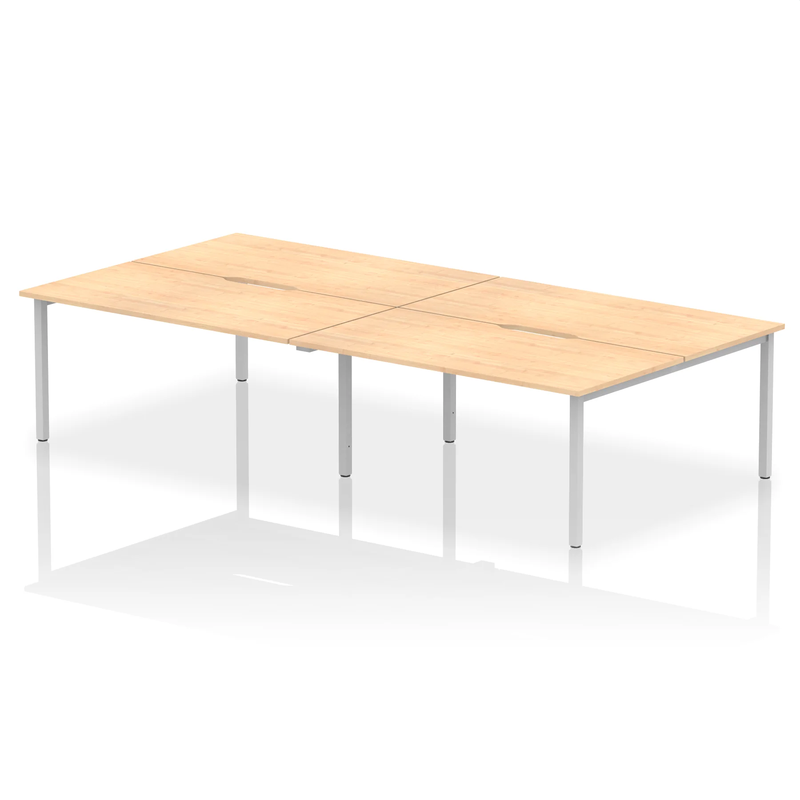 Evolve Plus B2B 4 Person Bench Desk - Maple