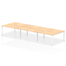 Evolve Plus B2B 6 Person Bench Desk - Maple - NWOF