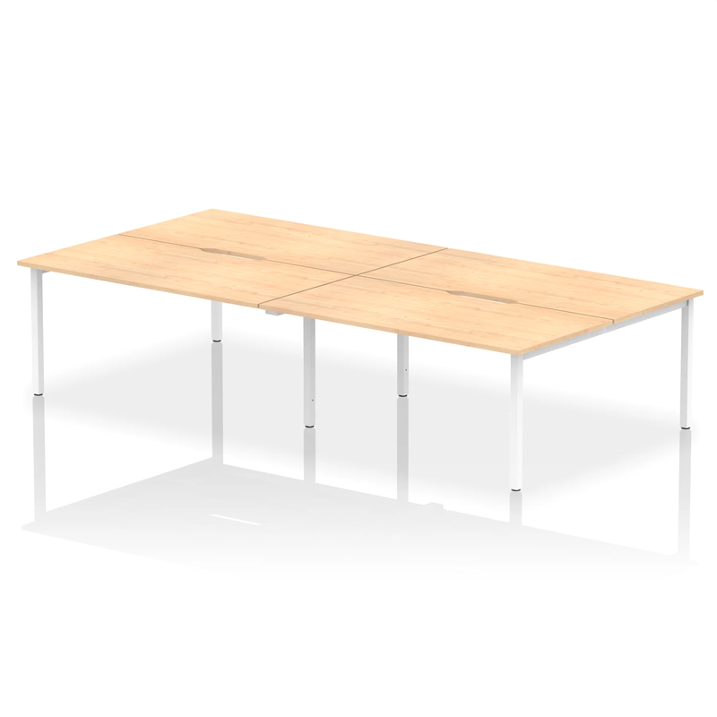 Evolve Plus B2B 4 Person Bench Desk - Maple