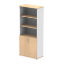 Impulse Open Shelves Cupboard - Maple & White - NWOF