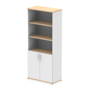 Impulse Open Shelves Cupboard - Maple & White - NWOF