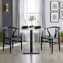 White Carrara Marble Complete Dining Table