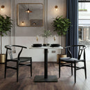 White Carrara Marble Complete Dining Table