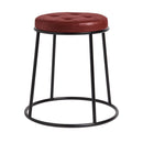 Max 45 Low Stool - Black Frame With Faux Leather Seat Pad - NWOF