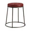 Max 45 Low Stool - Clear Lacquered Frame With Faux Leather Seat Pad - NWOF