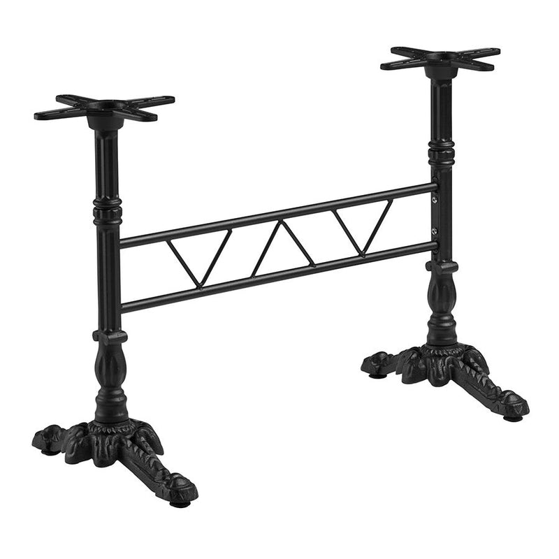 Nevada Rectangle Table Base - Black Aluminium - NWOF