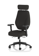 Nexus High Back Chair With Headrest - Black Fabric - NWOF