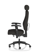 Nexus High Back Chair With Headrest - Black Fabric - NWOF