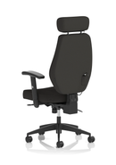 Nexus High Back Chair With Headrest - Black Fabric - NWOF