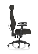 Nexus High Back Chair With Headrest - Black Fabric - NWOF