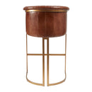 Nolan Bar Stool - Genuine Pecan Brown Leather - NWOF