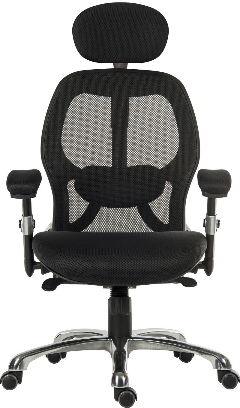 Teknik Office Cobham Executive Chair Breathable Mesh Backrest With Matching Height Adjustable Padded Armrests