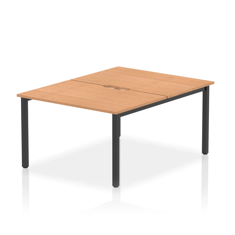 Evolve Plus B2B 2 Person Bench Desk - Oak