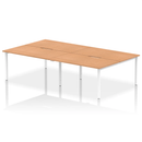 Evolve Plus B2B 4 Person Bench Desk - Oak - NWOF