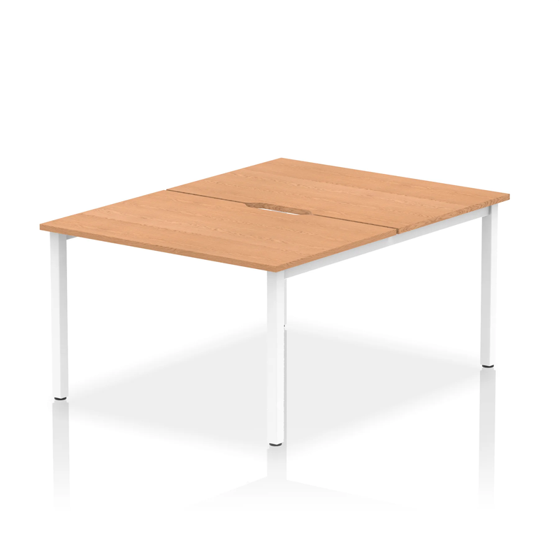 Evolve Plus B2B 2 Person Bench Desk - Oak