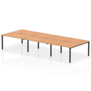 Evolve Plus B2B 6 Person Bench Desk - Oak - NWOF