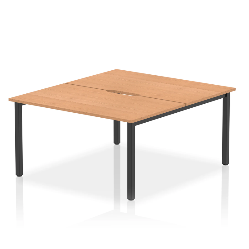 Evolve Plus B2B 2 Person Bench Desk - Oak