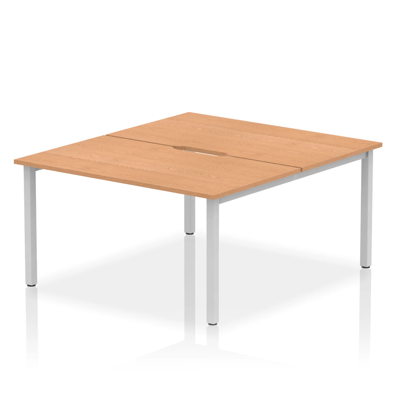 Evolve Plus B2B 2 Person Bench Desk - Oak