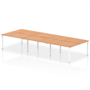 Evolve Plus B2B 6 Person Bench Desk - Oak - NWOF