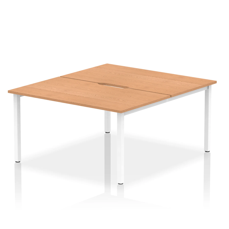 Evolve Plus B2B 2 Person Bench Desk - Oak