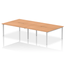 Evolve Plus B2B 4 Person Bench Desk - Oak - NWOF