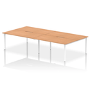 Evolve Plus B2B 4 Person Bench Desk - Oak - NWOF
