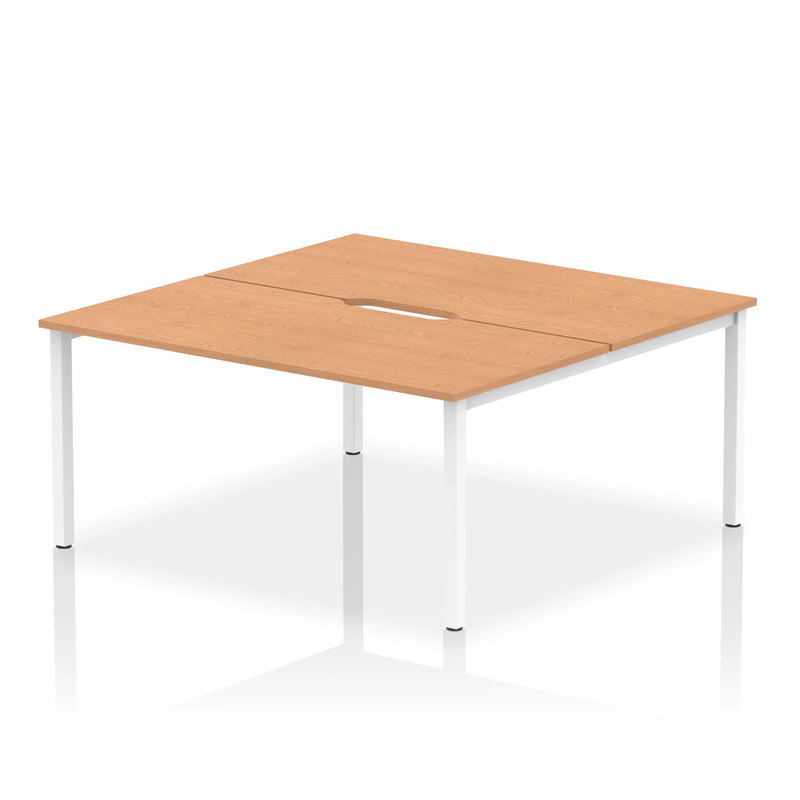 Evolve Plus B2B 2 Person Bench Desk - Oak