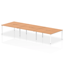 Evolve Plus B2B 6 Person Bench Desk - Oak - NWOF