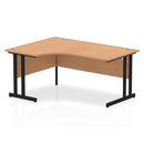 Impulse Crescent Desk With Cantilever Leg - Oak - NWOF