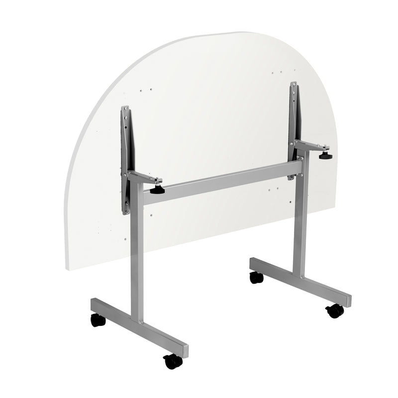 One Eighty D-End Tilting Table - White - NWOF