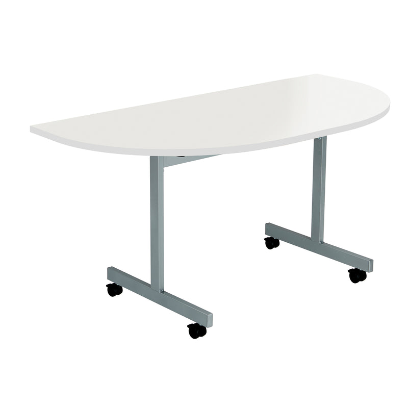 One Eighty D-End Tilting Table - White - NWOF