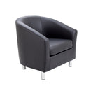 Tub PU Armchair With Metal Feet - NWOF