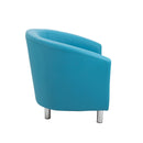 Tub PU Armchair With Metal Feet - NWOF