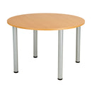 One Fraction Plus Circular Meeting Table - Beech - NWOF