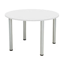 One Fraction Plus Circular Meeting Table - White - NWOF