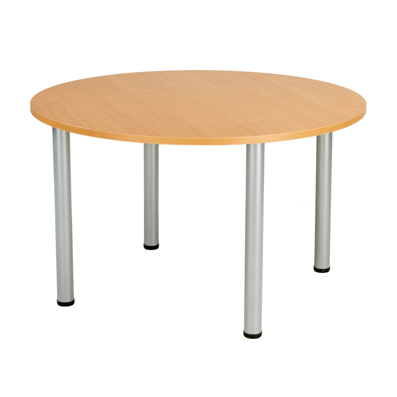 One Fraction Plus Circular Meeting Table - Beech - NWOF